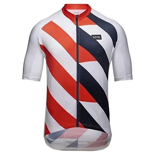 Produktbild: GORE WEAR Herren Fahrrad-Kurzarmtrikot Signal, XL, Weiß/Feuerrot