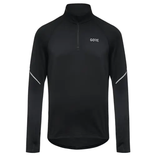 Produktbild: GORE WEAR Herren Mid Zip Shirt Langarm, Schwarz, XXL EU