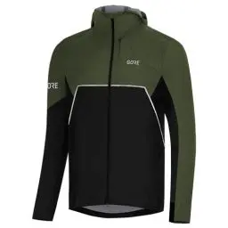 Produktbild: GORE WEAR Herren R7 Partial Gtx I Kapuzenjacke Jacket, Black/Utility Green, L EU