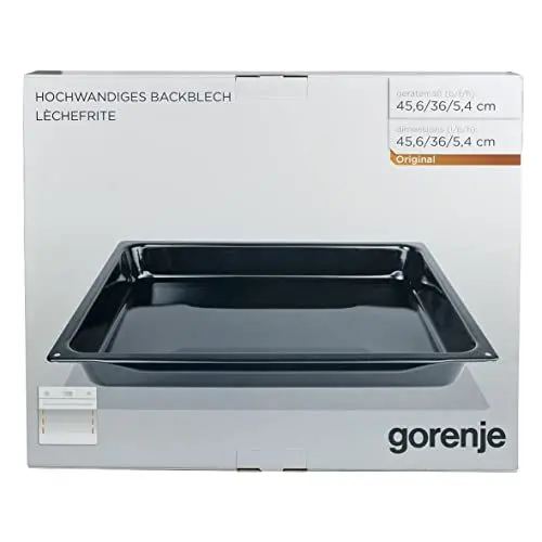 Produktbild: Gorenje 242135 ORIGINAL Backblech Fettpfanne Fettpfannenblech Blech Kombiblech Grillpfanne Fettpfannenblech Backofenblech Bratblech Universalpfanne 456x360x54mm AC016 XXL Backofen Herd Ofen