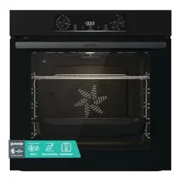 Produktbild: Gorenje BPS 6737 E02B Einbau-Backofen, 77 Liter, Pyrolyse, Heißluft, ExtraSteam, Gentle Close & Open, AirFry, PerfectGrill, PizzaMode 300°C, ChildLock, schwarz