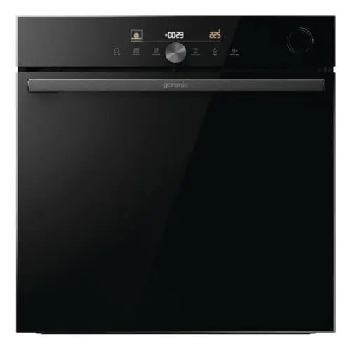 Produktbild: Gorenje Einbau-Backofen-Set Black Pacific Induktion mit Induktions-Kochfeld, Heißluft, 77 Liter, Steam Assist, GentleClose & Open, EcoClean, AirFry, PizzaMode, PerfectGrill, Teleskopauszüge, Schwarz