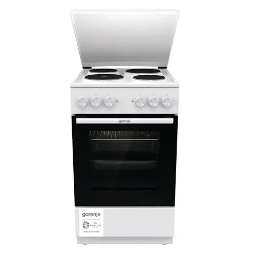 Produktbild: Gorenje GE5A23WH Standherd, 74 Liter, PerfectGrill, Pizza Mode 300°C, AquaClean, Made in Europe, weiß