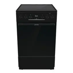 Produktbild: Gorenje GECS5C70BPA Elektro-Standherd mit Glaskeramik-Kochfeld /50cm/70 Liter/GentleClose/Schnellaufheizung/AirFry/ExtraSteam/Teleskopauszüge/AquaClean/schwarz