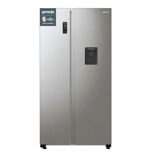 Produktbild: Gorenje NRR 9185 DAXLWD Side by Side Kühl-Gefrierkombination, Made in Europe, EEK D, NoFrostPlus, Inverter-Kompressor, Crisp Zone, ConvertActive Zone, FastFreeze, 178,6 cm, Edelstahl