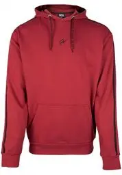 Produktbild: Gorilla Wear Banks Oversized Hoodie - Rot/Schwarz - zum Sport Freizeit Alltag Einkaufen Arbeit Baumwolle Polyester Workout Logo Kapuze Modern, 4XL