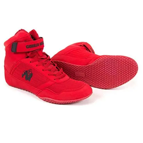 Produktbild: Gorilla Wear High Tops Red rot - schwarzes Logo - Bodybuilding und Fitness Schuhe für Damen und Herren, EU 39