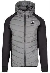 Produktbild: Gorilla Wear - Felton Jacket - Grau/Schwarz - Bodybuilding Sport Alltag Freizeit mit Logo Aufdruck leicht und bequem für optimale Bewegung aus Polyester, XXL