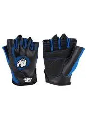 Produktbild: Gorilla Wear - Mitchell Training Gloves - Schwarz/Blau - Bodybuilding und Fitness Accessoires für Damen und Herren Logo Unterstützung besserer Halt, M