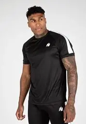 Produktbild: Gorilla Wear - Valdosta T-Shirt - Schwarz - Bodybuilding Sport Alltag Freizeit mit Logo Aufdruck leicht und bequem für optimale Bewegung aus Polyester Baumwolle, XXL