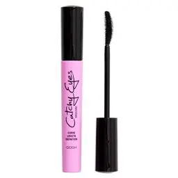 Produktbild: GOSH Catchy Eyes Mascara für geschwungene & definierte Wimpern, ohne Verkleben I intensiv schwarze Wimperntusche I für den perfekten Cat Eye Effekt I parfümfrei & hautverträglich I 001 Black
