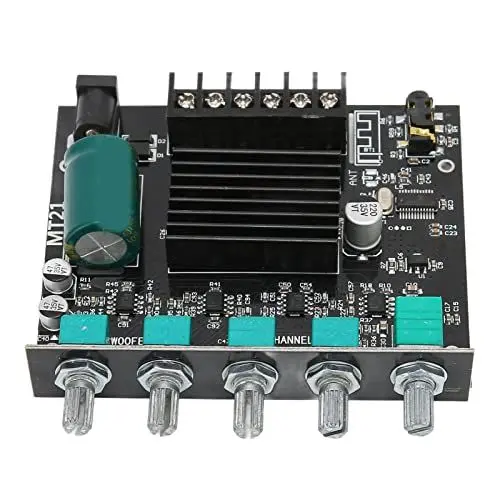 Produktbild: Goshyda Digitale Stereo-Verstärkerplatine, ZK‑MT21 Bluetooth 2.1 Kanal DC 12‑24 V, HiFi DIY Audio-Leistungsverstärkermodul, für 15‑100 W 4‑8 Ω Lautsprecher