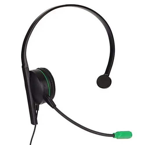 Produktbild: Goshyda Kabelgebundenes Gaming-Headset mit Mikrofon, 3,5-mm-Stecker, Einzelnes Ohr, Klarer Klang, Mikrofon mit Geräuschunterdrückung, 120° Verstellbarer Mikrofonarm, für PC,