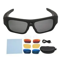 Produktbild: Goshyda Kamerabrille, Full HD 1080P, -Videokamera-Sonnenbrille mit 4 Paar Linsen, 4K-Smart-Sport-Action-Kamera Zum Wandern, Radfahren, Reiten