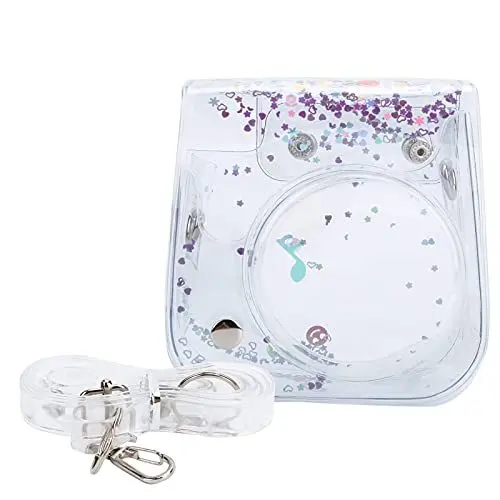 Produktbild: Goshyda Kameratasche, Transparente -PVC-wasserdichte Kameratasche mit Verstellbarem Schultergurt für Fujifilm 11/9/8(lila)