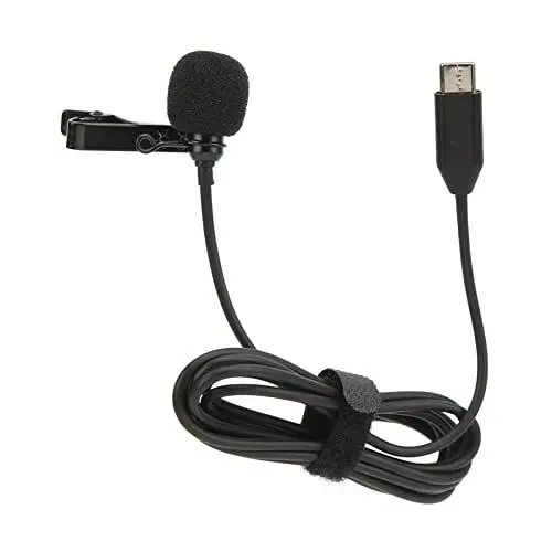 Produktbild: Goshyda Lavalier-Mikrofon, Typ C HiFi Sound Ansteckmikrofon Noise Cancelling Omnidirektionales Mikrofon, für Insta360 ONE X2, für Smartphones mit USB C