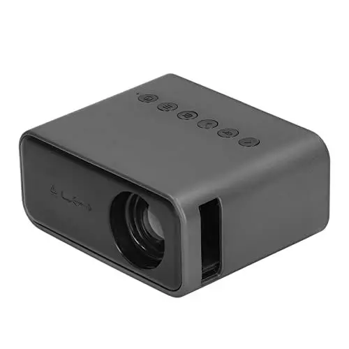 Produktbild: Goshyda -Projektor, HD-LED-Mikro-Handy mit gleichem Bildschirm, AV- -Interface-Projektor mit Fernbedienung für Kindergeschenk(Schwarz)