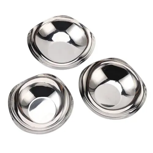 Produktbild: Vikye Premium-Salat-Rührschüssel-Set aus Edelstahl, Einzigartiges Unregelmäßiges Salatschüssel-Design, Geeignet für Couchtische, Esstische, Küchenarbeitsplatten, Geräumig