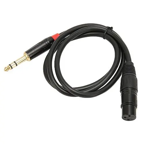 Produktbild: Goshyda XLR-Buchse auf TRS-Kabel, 3-poliges XLR auf 6,35 Mm TRS-Audio-Stereo-Steckerkabel für Mikrofone, Mischpulte, Leistungsverstärker, 3,28 Fuß