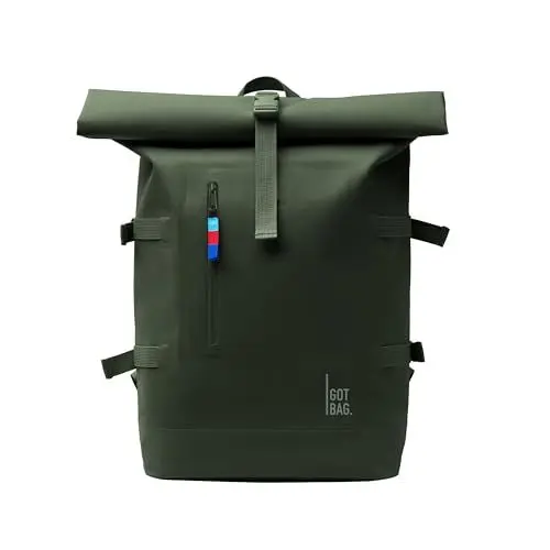 Produktbild: GOT BAG Rolltop Algae | Nachhaltiges Material | Rucksack Wasserfest | Herausnehmbare 15“ Laptoptasche | Viel Stauraum | 31 Liter Füllvolumen, Einheitsgröße, (01AV619-500)