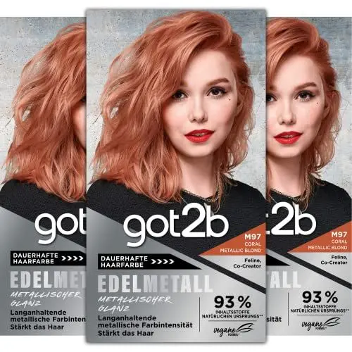Produktbild: Got2B Edelmetall M97 Coral Metallic Blond Stufe 3, 3er Pack (3x 143 ml)
