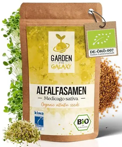 Produktbild: GotG® Bio Alfalfa Samen (500g & 1KG) mit bis zu 99% Keimrate - Premium Alfalfa Sprosse zum Keimsprossen ziehen - schnell keimende Sprossen Samen - GMO-freie Microgreens