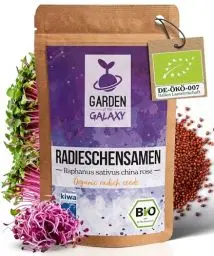 Produktbild: GotG® Bio Radieschen Samen (500g & 1KG) Radieschen mit bis zu 99% Keimrate - Premium Radieschen Sprossen zum Keimsprossen ziehen - schnell keimende Sprossen Samen - GMO-frei
