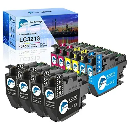 Produktbild: GoToners Kompatibel Druckerpatronen für Brother LC3213 LC-3213 LC3211 für DCP-J572DW DCP-J772DW DCP-J774DW MFC-J497DW MFC-J491DW MFC-J890DW MFC-J895DW (4 Schwarz, 2 Cyan, 2 Magenta, 2 Gelb)