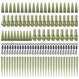 Produktbild: Goture 120 Stück Sicherheits clip karpfen zubehör mit Swivel Sleeves, Anti Tangle & Schnellwechselwirbel Angel Zubehör karpfen set für sicheres und effektives Karpfenangeln in Praktischen Tackle Box