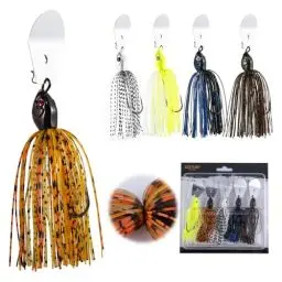 Produktbild: Goture 5 Stück Angeln Spinnerbaits Köder Bladed Jigs Spinnköder Mix Farbe Kit Spinner Angeln 14g für Süßwasser Salzwasser Barsch Forelle Hecht Zander