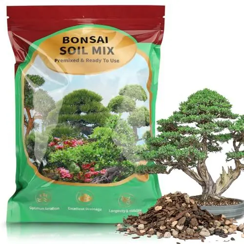 Produktbild: GOTVUGE Bonsai-Erde-Mischung 2L, gebrauchsfertige Aussaaterde für Bonsaibäume und Zimmerpflanzen, bestehend aus Akadama, Lavagestein, Bims, Rinde