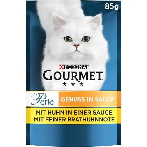 Produktbild: Gourmet Perle Genuss in Sauce Katzenfutter nass, mit Huhn, 26er Pack (26 x 85g)