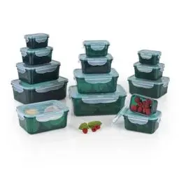 Produktbild: GOURMETmaxx Frischhaltedosen mit Deckel Klick-it 14-Dosen-Set | Aufbewahrungsbox für Meal Prep | Luftdichte, auslaufsichere & stapelbare Vorratsdosen mit Deckel | BPA-frei