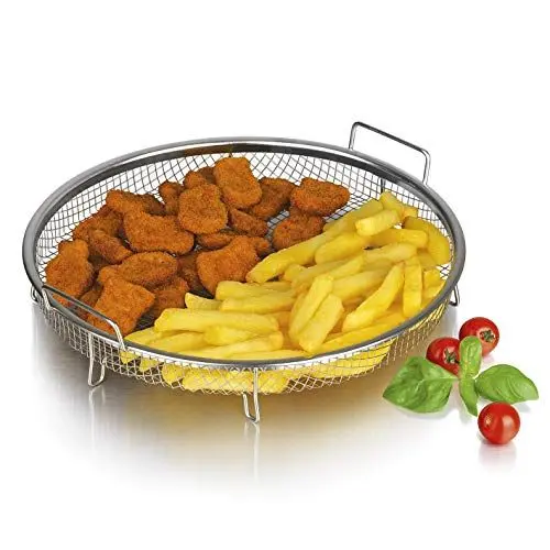 Produktbild: GOURMETmaxx 02231 Grillkorb Heißluft rund Edelstahl für den Backofen