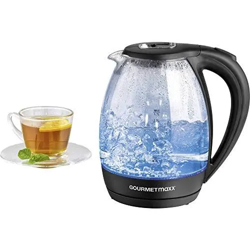Produktbild: GourmetMaxx 07971 Wasserkocher schnurlos Schwarz, Glas