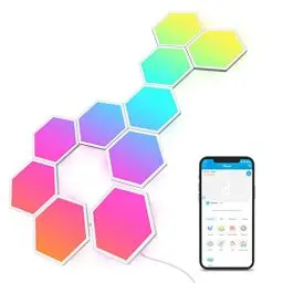 Produktbild: Govee LED Sechseck Hexagon Panel Gaming,10 RGBIC Smart Wandleuchte Funktioniert mit Alexa, Google Assistant, Kreative Dekorative Wi-Fi, Musik Sync für Gaming Beleuchtung & Zimmer Deko