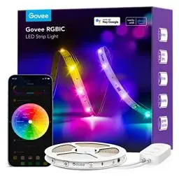Produktbild: Govee LED Strip 5m, Smart RGBIC LED Streifen, Lichterkette LED Leiste Funktioniert mit Alexa & Google Assistant, DIY Segmentsteuerung, App-Steuerung, Musik Sync, für Party, Zuhause, Schlafzimmer