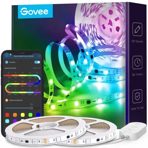 Produktbild: Govee LED Strip, RGBIC LED Streifen 10m, Musik Sync, Segmentcontrol, Farbwechsel, 64 Szenenmodus, Steuerbar via App, für Party, Zuhause, Schlafzimmer, TV, 10M