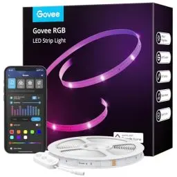 Produktbild: Govee LED Strip Smart RGB WiFi LED Streifen 15m, Lichterkette Band App Steuerung WLAN mit Alexa und Google Assistant, Musik Sync Farbwechsel DIY Deko für Schlafzimmer Küche Wohnzimmer