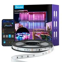 Produktbild: Govee Outdoor LED Strip 10m, IP65 Wasserdicht, Funktioniert mit Alexa, App-Steuerung, RGBIC LED Streifen mit Segmentsteuerung, Farbwechsel, Musik Sync, für Dach Balkon Garten