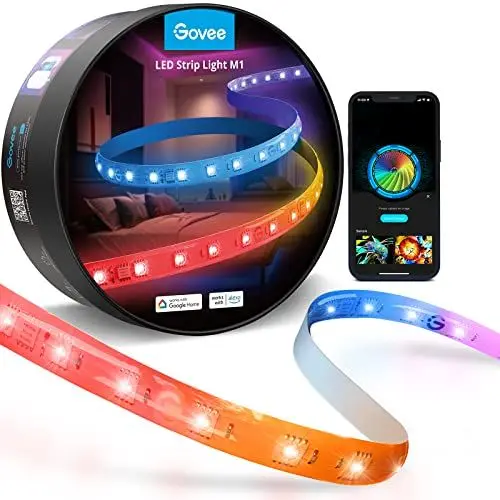 Produktbild: Govee RGBIC LED Strip Light, Aufgerüstete RGBIC Technologie, WiFi LED Strip 5m M1, Alexa kompatibel, Musik Sync, Segmentcontrol, Smarte LED Streifen geeignet für Schlafzimmer