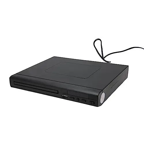 Produktbild: Small DVD Player, CD Player für Zuhause mit Fernbedienung und Cinch Kabel, HD Regionsfreie DVD Player, Integriert in PAL NTSC, Kleiner DVD Player für den Fernseher (-2610230188512)