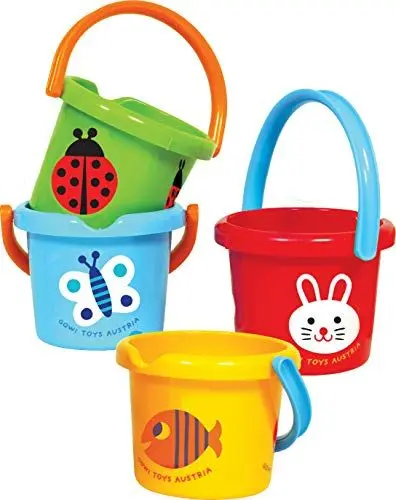 Produktbild: GOWI 558-01 Eimer, Durchmesser 14cm, einzeln, farblich Sortiert, Sandkästen und Sandspielzeug
