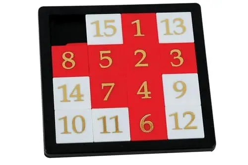 Produktbild: Gowi 360-74 - Schiebepuzzle XXL, Logikspielzeug, Schwarz/Rot