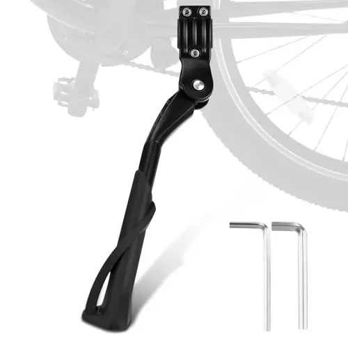 Produktbild: Gowkeey Fahrradständer, 24-29 Zoll Höhenverstellbar Fahrrad Ständer, rutschfest Seitenständer für Fahrräder, Stabil Fahrradständer für Mountainbike, Stadtrad, Rennrad, E-Bike
