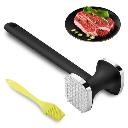 Produktbild: Gowkeey Fleischklopfer, Fleischhammer, Doppelseitiger Fleischklopfer, Meat Tenderizer, Schnitzelklopfer für Steak, Schnitzel, Rindfleisch, Huhn, Schwein, Spülmaschinengeeignet