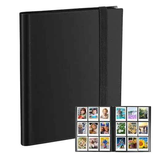 Produktbild: Gowkeey Fotoalbum mit 360Taschen, Mini Album, Kompatibel Mit Polaroid Zink Fotopapier 5×7.6cm, Kodak Zink Fotopapier 5.4x8.6cm, Fujifilm Instax Mini Film 5.4 x 8.6 cm, HP Sprocket Fotopapier 5 x 7.6cm