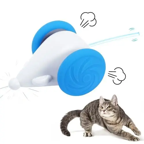 Produktbild: Gowkeey Interaktives Katzenspielzeug, Intelligentes Elektrisches Spielzeug für Katzen mit LED Licht, Katzen Spielzeug für Wohnungs Kätzchen, USB Aufladbar, kann die Langeweile von Haustieren lindern