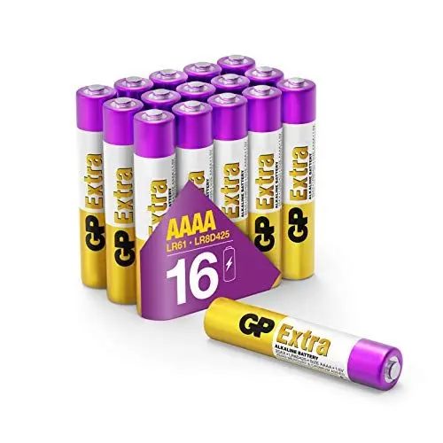 Produktbild: GP Extra Alkaline AAAA Batterien LR61 1,5V | Mini-Batterien MN2500 E96 LR8D425 (Pack mit 16 Stück Batterien AAAA)