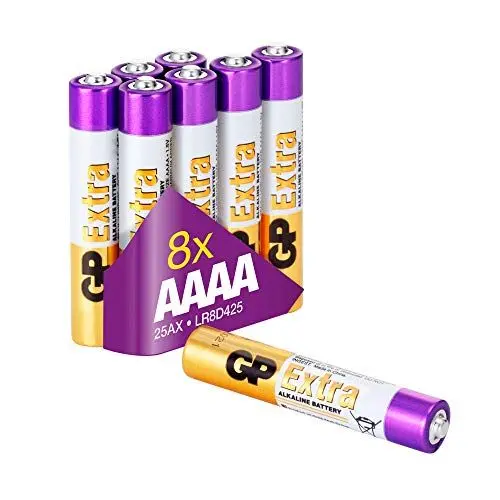 Produktbild: GP Extra Alkaline AAAA Batterien LR61 1,5V | Mini-Batterien MN2500 E96 LR8D425 (Pack mit 8 Stück Batterien AAAA 1,5V)